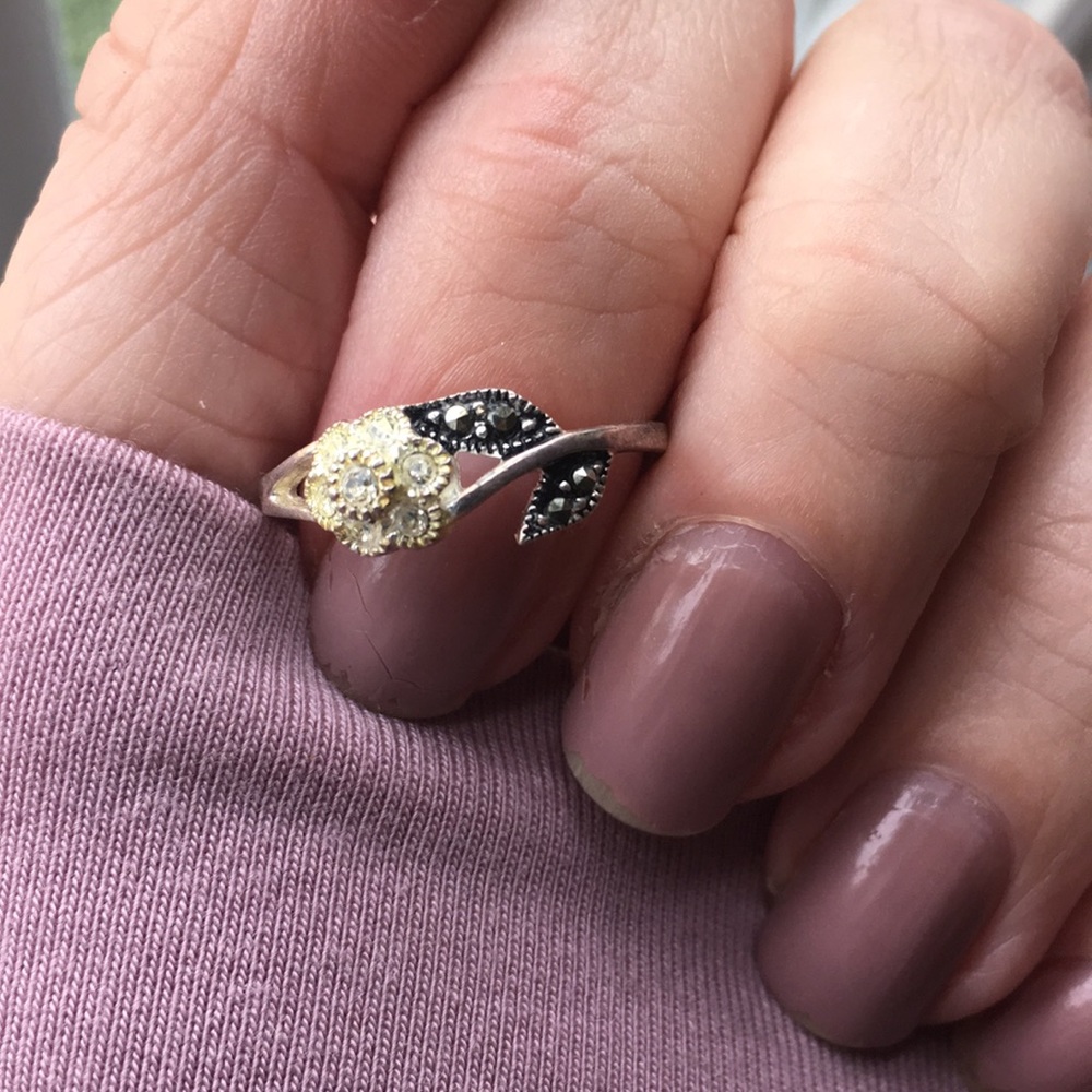 925 Flower Ring - image 1